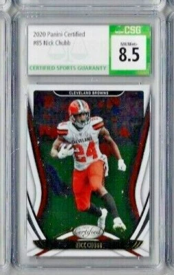 2020 Panini Certified Nick Chubb CSG 8.5 - Image 1 of 2