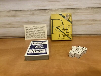 Cartas de baralho completas vintage de pôquer de rolet 1962 - Imagem 1 de 4