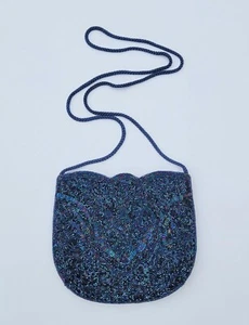 NWOT NEW Vintage Carla Marchi Beaded Purse Metallic Iridescent  - Picture 1 of 7