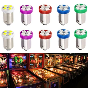 10X #44 #47 #1847 BA9S 4SMD LED 5 Colors Pinball Machine Light Bulb 6.3V AC DC - Picture 1 of 11