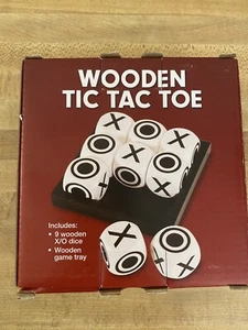 New Open Box Wooden Tic Tac Toe Game  Great For Road-trips! All Pieces Wooden - Picture 1 of 8