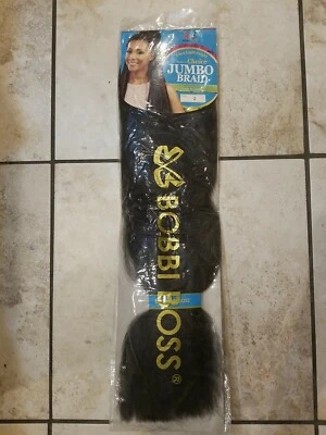 Trenza enorme Bobbi Boss 100 % fibra premium ignífuga color A #2 cabello negro Foto 1 de 4