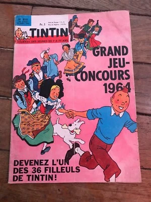 journal tintin 810 France (1964)  couv Hergé BD ancienne avec chèque tintin - Photo 1/2