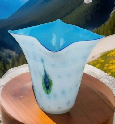 Glasvase 22 cm Vase Glas Pokal Blumenvase Tischvase Gefäß Antik Stil Deko - Bild 1 von 3