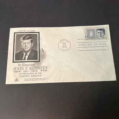 President John F. Kennedy First Day of Issue May 29 1964 5 cent Boston Cancelled - Image 1 of 2