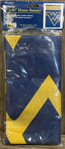 WEST VIRGINIA MOUNTAINEERS 28"X40" HOUSE FLAG OR WALL BANNER WEATHER RESISTANT Cover