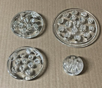 Lote de 4 ranas flores de vidrio vintage arreglos florales soporte incienso ranas Foto 1 de 4