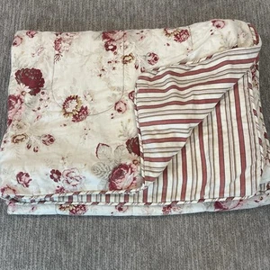 VTG Waverly Garden Room Norfolk Rose Comforter Twin Size Reversible Floral - Picture 1 of 10