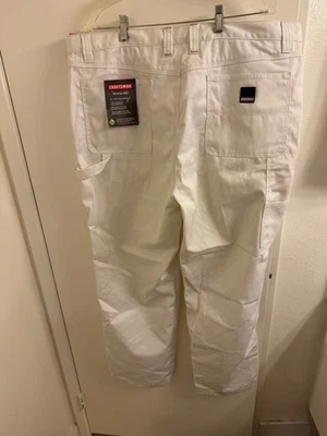 Pantalones de pintor blancos Craftsman para hombre 42x32 protección de tela de teflón Foto 1 de 4