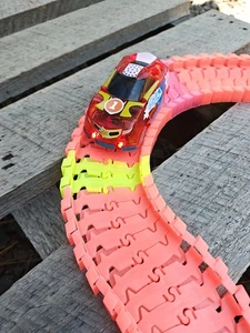 Magic Tracks RC. 1Red Car And Cont And Blue Car  12' Of Track Glow In DarkTested - Picture 1 of 5