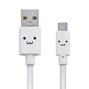 Elecom Micro USB Cable Micro USB Fast Charging Compatible Various Cute Face 985 - Picture 1 of 5