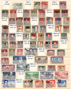 SWITZERLAND Used Semi-Postal Collection in stkbk, abt (748), ranges from B1 787 - Picture 1 of 4