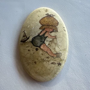Vintage Holly Hobbie Beach Chalkware Wandtafeln 70er Retro - Bild 1 von 12