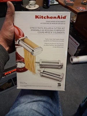 KitchenAid Stand Mixer Attachment Pasta Roller AND Cutter Set 3PC KSMPRA  - Image 1 of 4