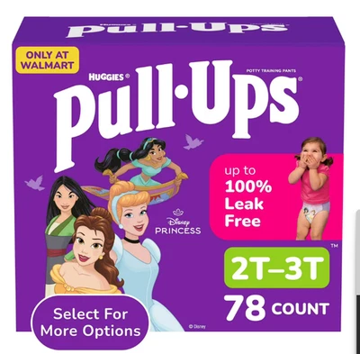 Calças de treino Pull-Ups para meninas, 2T-3T (16-34 lb), 78 unidades - Imagem 1 de 4