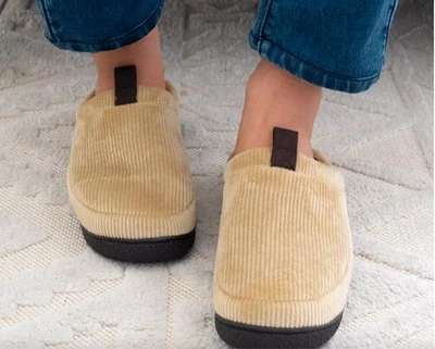 Chinelos Isotoner Masculino de Veludo com Capuz Pebble TAM M 8 - 9 NOVO $48 A9F088PEB - Imagem 1 de 4