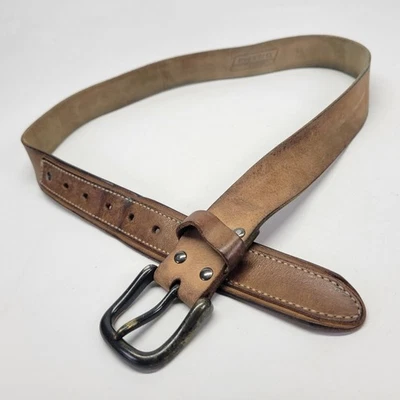 Dickies Leather Belt 36 38 Work Brown Distressed - Image 1 of 4