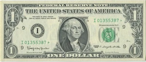 1963 $1 FRN Star Note Minnesota GEM CU Uncirculated SM280 - Picture 1 of 2