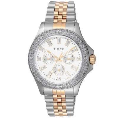 TIMEX TW2V79500 Silver Pink Gold Quartz Women's Watch New in Box - Image 1 of 4