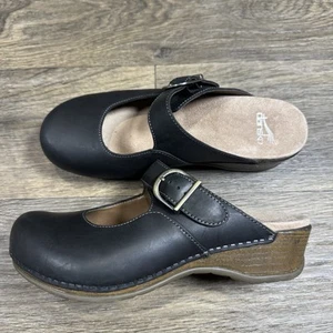 Zuecos para mujer Dansko Martina de cuero sin cordones Mary Jane negros talla 39 EE. UU. 8,5-9 - Imagen 1 de 10