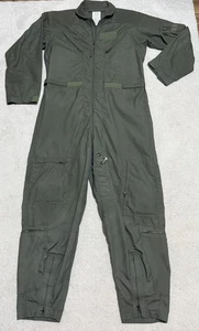 CWU 27/P Flight Suit Mens 48L Sage Green Fire Resistant USGI Flyers Coveralls - Picture 1 of 18
