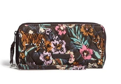 Vera Bradley Women's Outlet Cotton  Accordion Wristlet Bali Jungle - Image 1 of 4