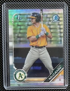 2019 Bowman Draft Kyle McCann Chrome Refractor #BDC-126 Oakland Athletics 1st