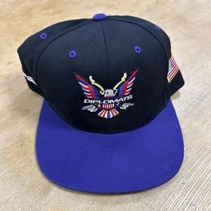 Vintage Dipset The Diplomats Hip-Hop Rap Logo Snapback Hat Cap Black Purple RARE - Picture 1 of 15