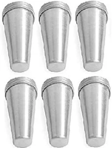 Molde de aluminio Kulfi plata helado molde moldes Kulfi fabricante de kulfi - conjunto de 6 - Imagen 1 de 4