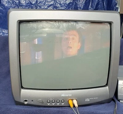 Memorex MT-1134 Color CRT TV Composite RF w/Original Remote & Manual. WORKS  - Image 1 of 4