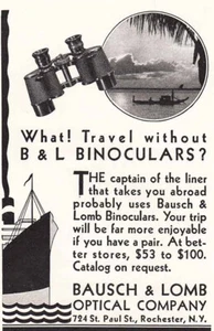 1931 Bausch & Lomb: Binoculars Vintage Print Ad - Picture 1 of 1