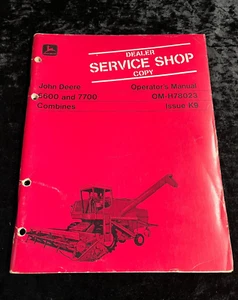 John Deere 6600 and 7700 Combines Operator's Manual / Dealer Service Shop copy - Picture 1 of 3