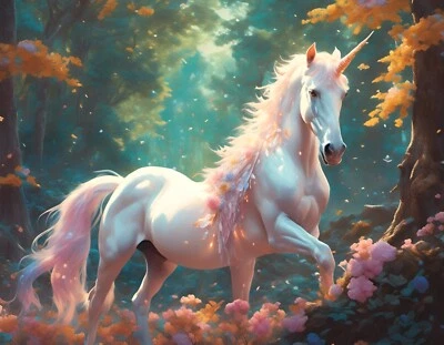 STUNNNING UNICORN CANVAS PICTURE PRINT WALL ART - Image 1 of 3
