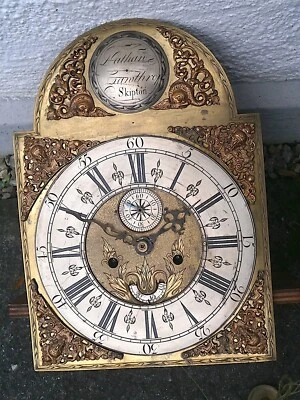 Nathan Canthrop, Skipton12X17 INCH 8day LONGCASE GRANDFATHER CLOCK DIAL+mov - Изображение 1 из 4