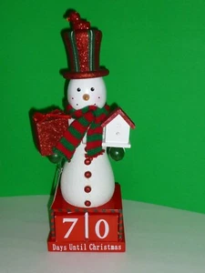 EINZIGARTIGER WEIHNACHTSSCHNEEMANN COUNTDOWN KALENDER NUSSKNACKER -14-1/2"  - Bild 1 von 7