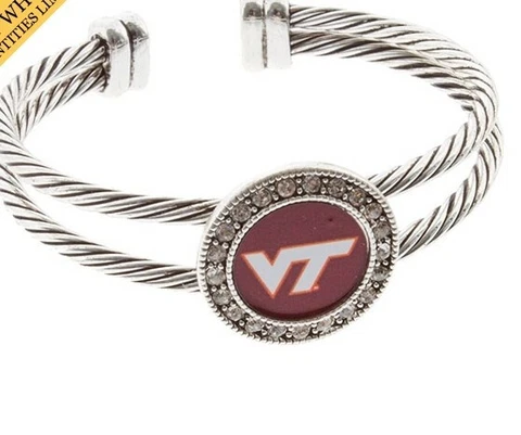 Virginia Tech Hokies rhinestone bling round  bracelet! Cover