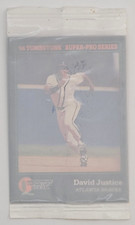 1994 Tombstone Pizza Super Pro Series Baseball Score David Justice #11 Sealed