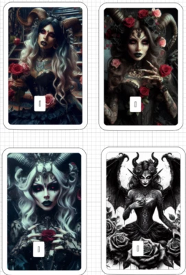 Готический демон девочка кредит дебет банкомат карта кожи наклейки сексуальный розовый Hot манга любовь США - Изображение 1 из 4