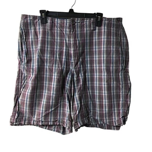 MOSSIMO SUPPLY CO GRAY BLUE PLAID SHORTS MENS SIZE 38 - Picture 1 of 4