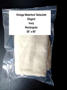 Vintage Waterford Tablecloth - Elegant - Ivory - Rectangular - 56” x 96” - Picture 1 of 7