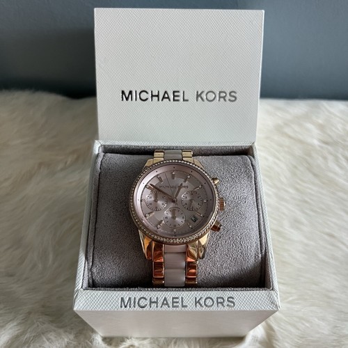 Orologio Michael Kors Ritz Cronografo Acciaio Inox Oro Rosa
