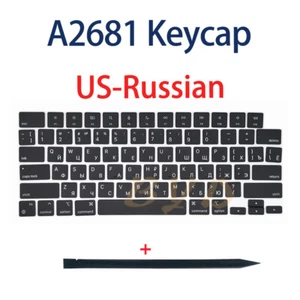 New Russian Keycap Black Color For MacBook Air Retina 13" A2681 M2 2022 Year - Picture 1 of 4
