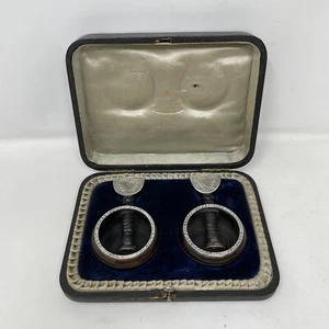 Pair of Silver Mounted Ebony Nut Crackers Original Box 1891 Martin, Hall & Co - Picture 1 of 23