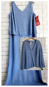 Nwt Ronni Nicole Ii 2 Piece Formal Dress Set Stretch Knit Sleeveless Double... - Picture 1 of 8