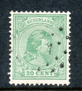 NL 20c GROEN, PRINSES WILHELMINA HANGEND HAAR, PUNTSTEMPEL 1 (Alkmaar) Hk169 - Imagen 1 de 2