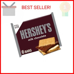 Barritas de caramelo de chocolate con leche HERSHEY'S, 1,55 OZ (6 unidades) - Imagen 1 de 2