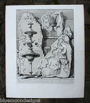 PIRANESI Rom 1756 Le Antichità Romane Fragments Pyramid of Cestius Cestio - Bild 1 von 4