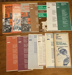 Lote de 13 HORARIOS DE PASAJEROS Amtrak DE COLECCIÓN 1976-1979 - Imagen 1 de 1
