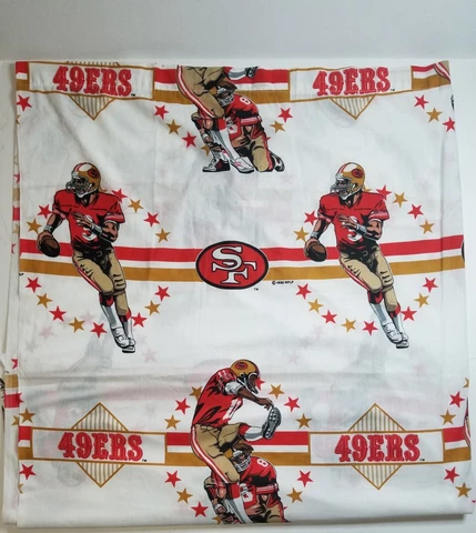 49ER'S SAN FRANCISCO  - VINTAGE 1990's -1992 NFL - BED SHEET - THE BIBB CCOMPANY Cover