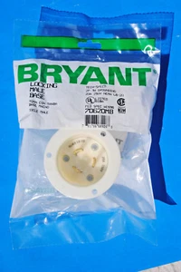Bryant L6-20FI Locking Flanged Inlet / Male Base 20Amp-250Volt 2-P 3-W Grounding - Picture 1 of 6
